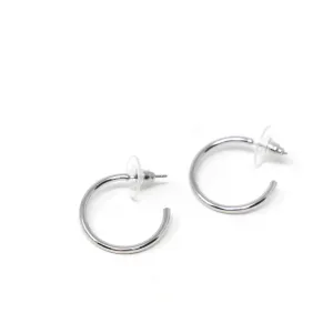 1" Silver Hoop Earrings