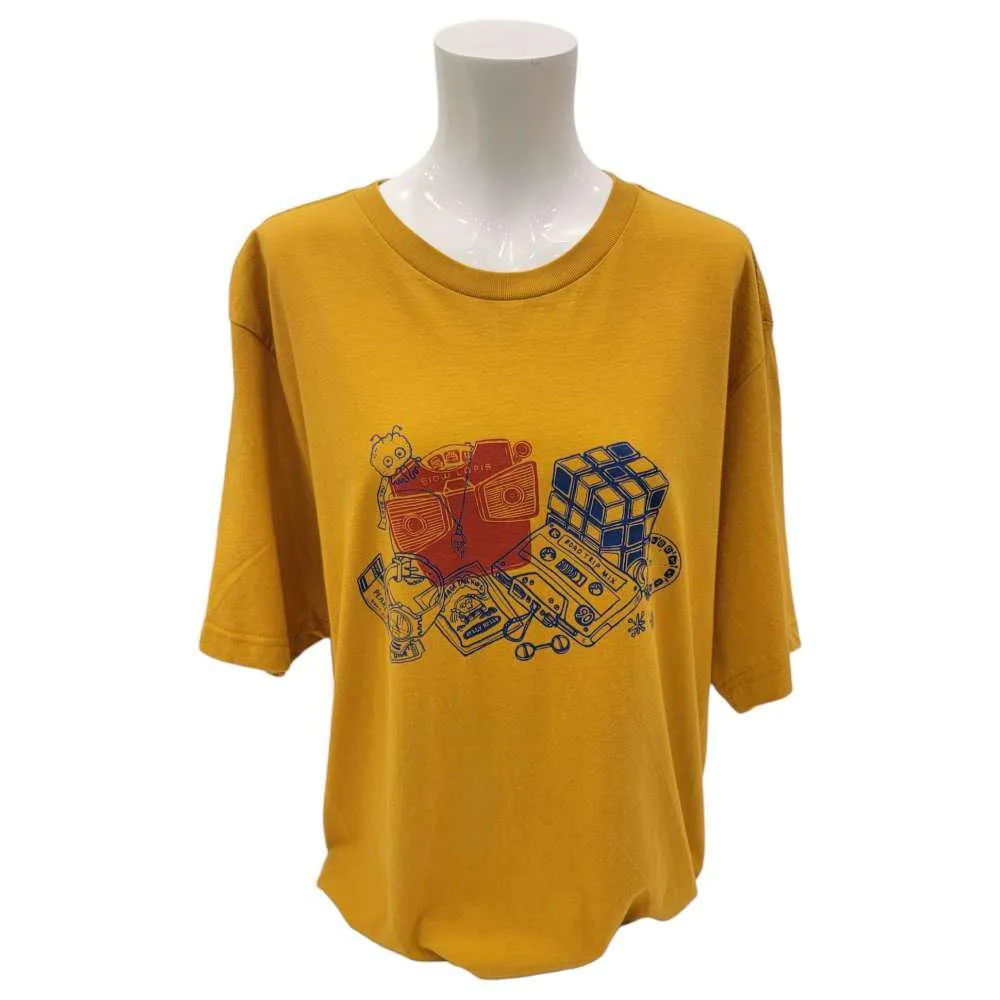 (20% Off) Adult Crew Neck - Lost & Found Mementos Mustard Tee (XL - 2X) by Slow Loris