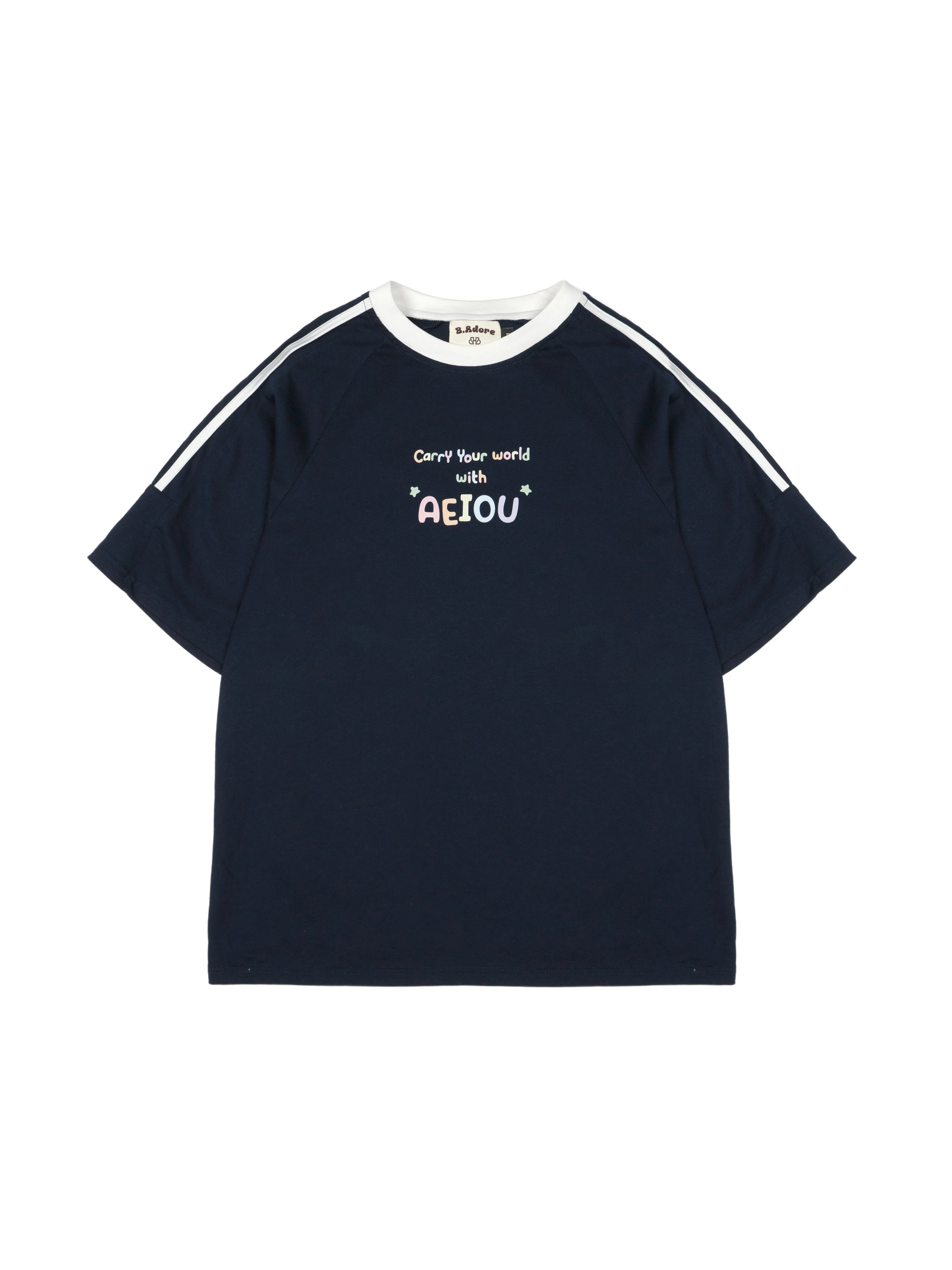 AEIOU T-Shirt Collection NAVY BLUE