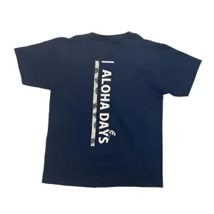 Aloha Days T-Shirt Box Logo 2 Small-Large Navy