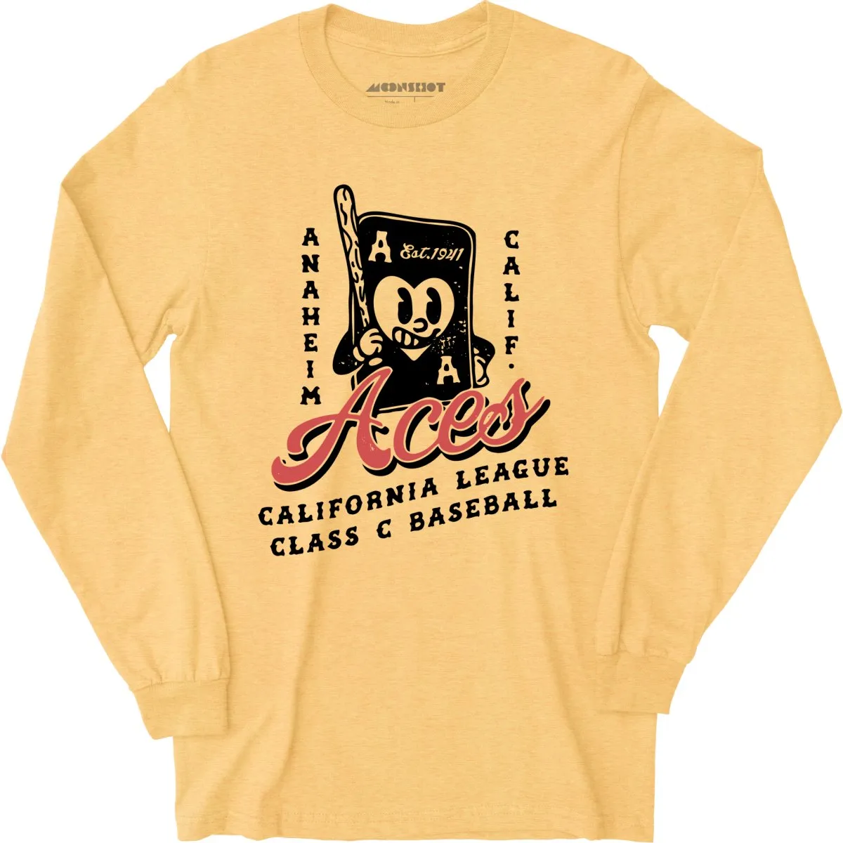 Anaheim Aces - California - Vintage Defunct Baseball Teams - Long Sleeve T-Shirt