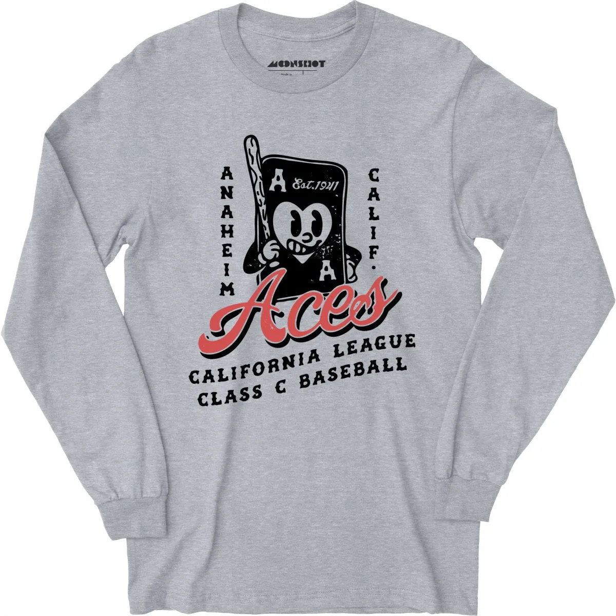 Anaheim Aces - California - Vintage Defunct Baseball Teams - Long Sleeve T-Shirt