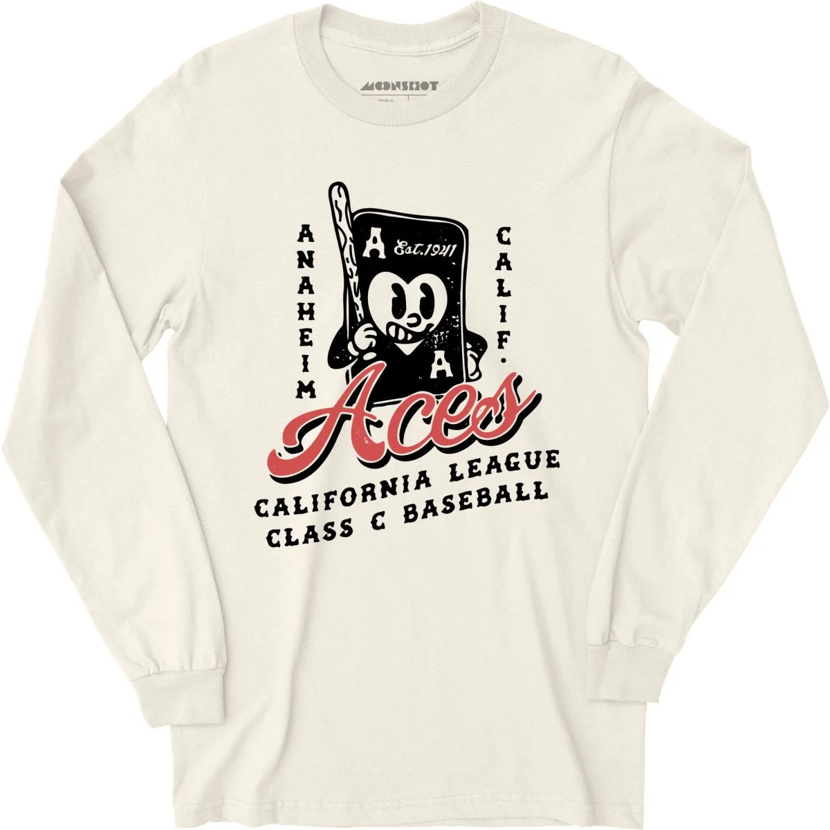 Anaheim Aces - California - Vintage Defunct Baseball Teams - Long Sleeve T-Shirt