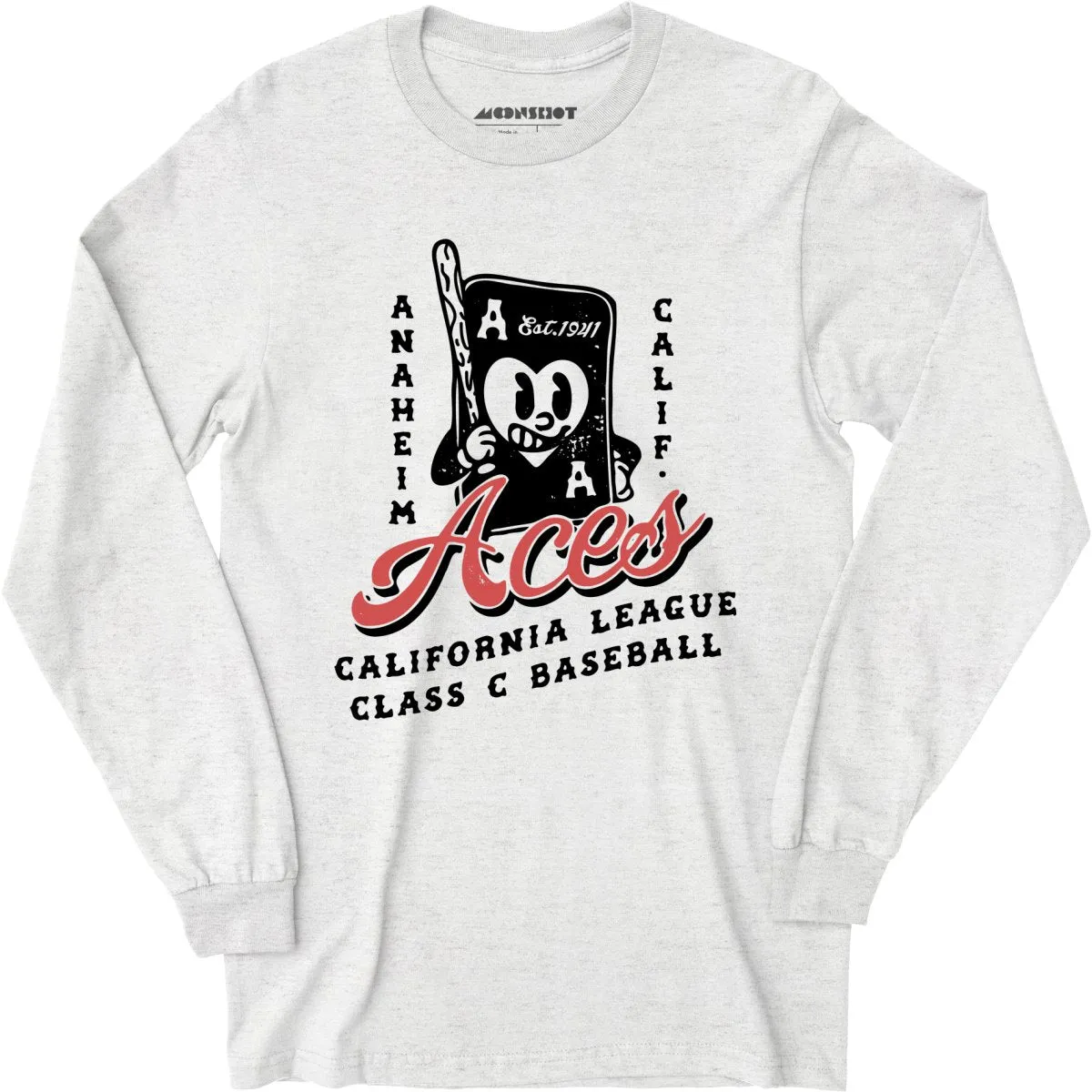 Anaheim Aces - California - Vintage Defunct Baseball Teams - Long Sleeve T-Shirt