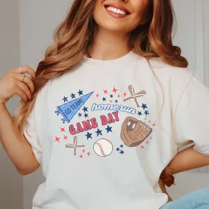 Baseball Game Day Collage Comfort Color Tee