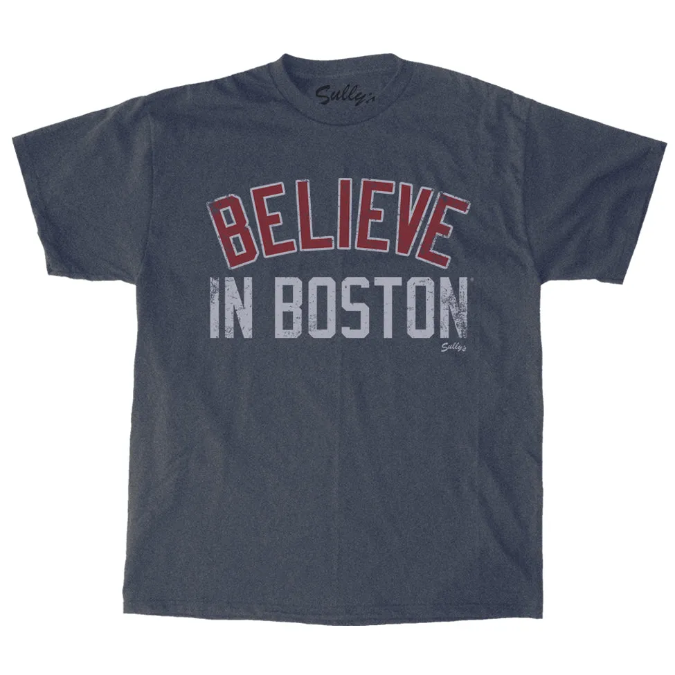 Believe in Boston - Heather Navy - T-Shirt