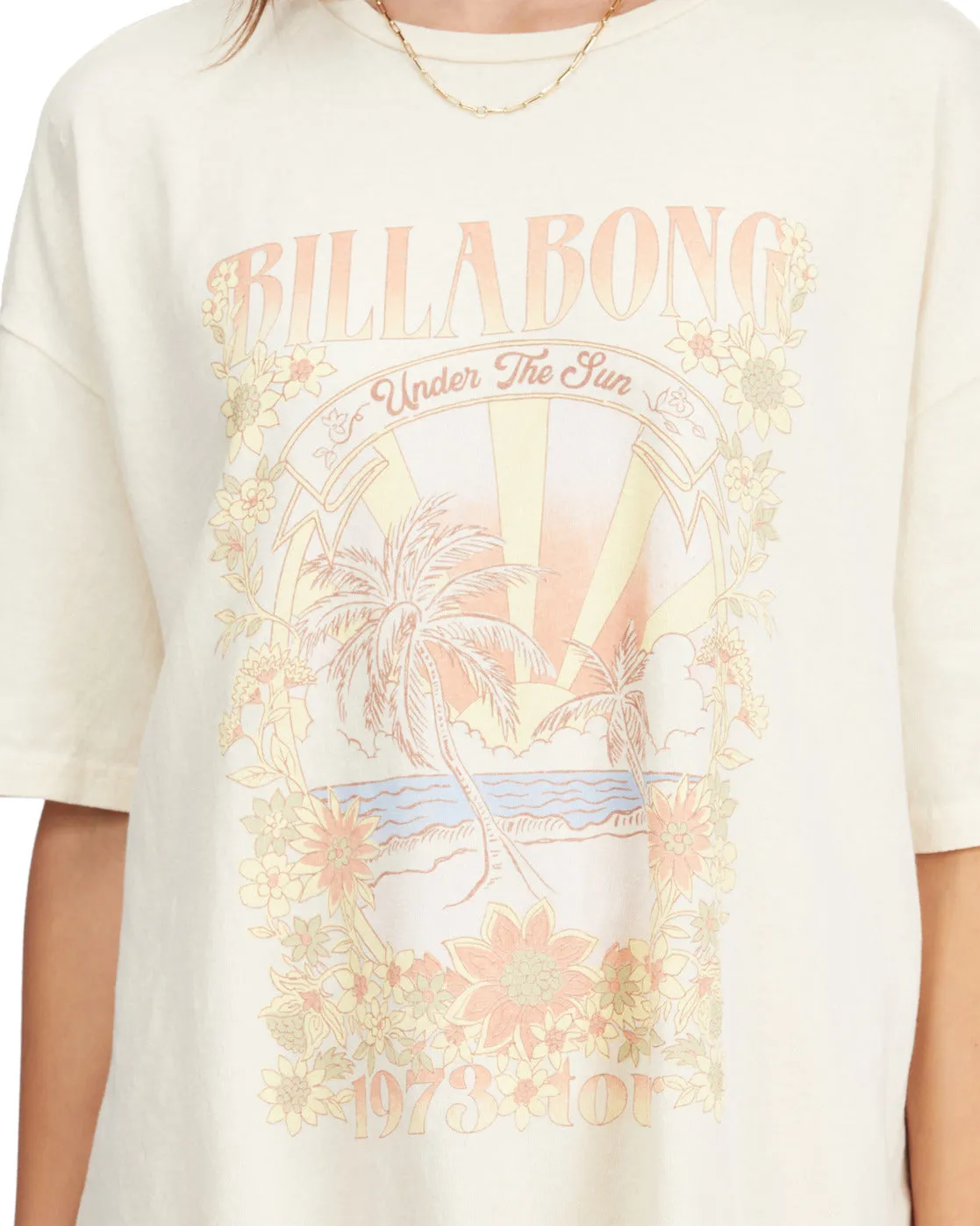 Billabong Under The Sun Tee-Antique White