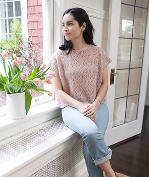 Boxy Lace Tee Using Rowan Alpaca Classic