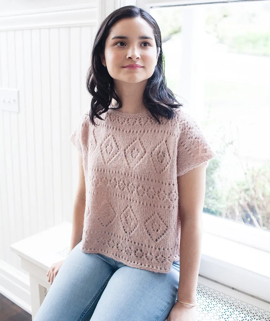 Boxy Lace Tee Using Rowan Alpaca Classic