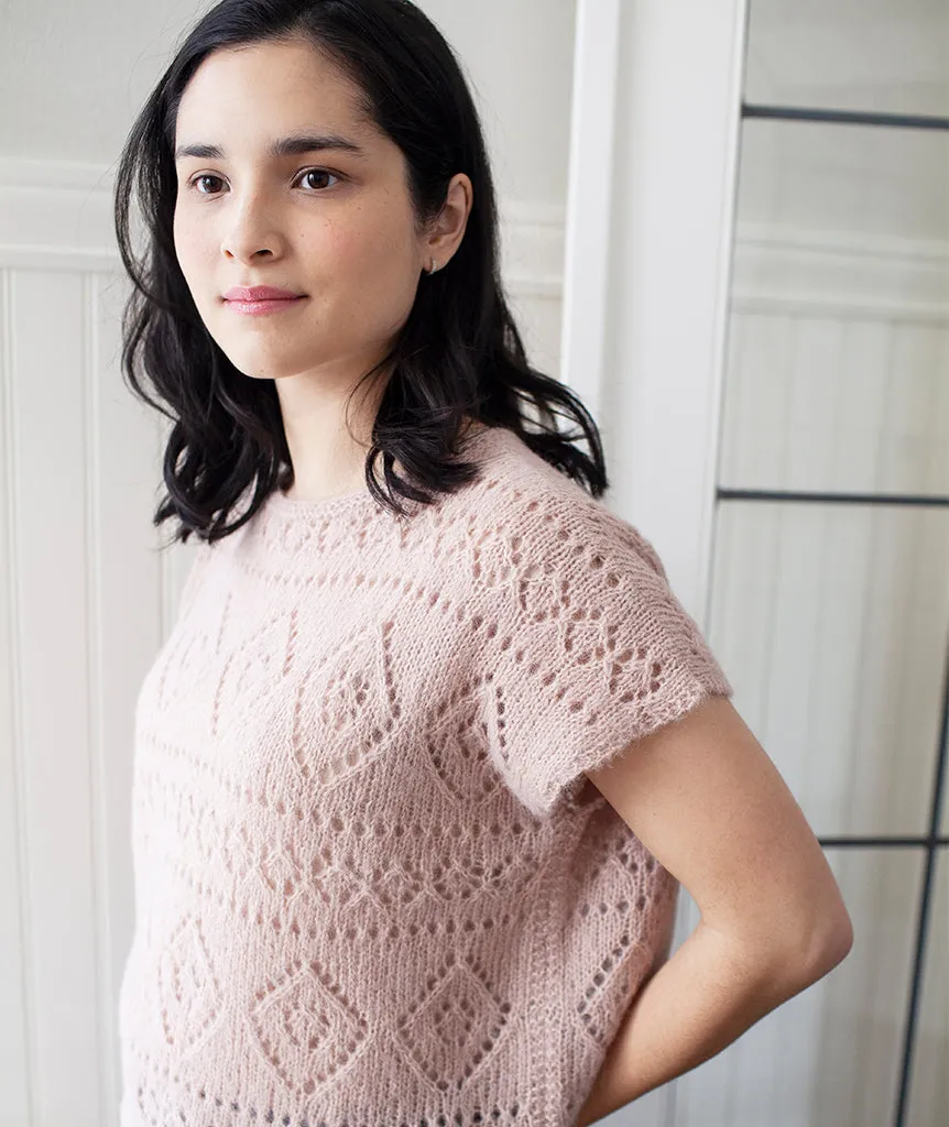 Boxy Lace Tee Using Rowan Alpaca Classic