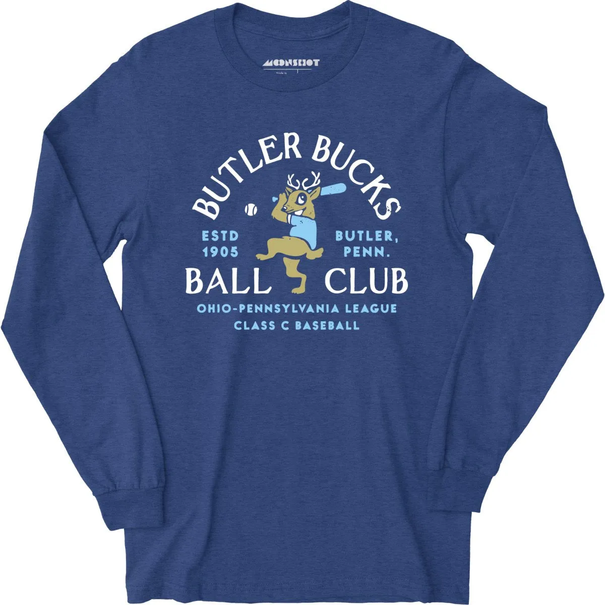 Butler Bucks - Pennsylvania - Vintage Defunct Baseball Teams - Long Sleeve T-Shirt