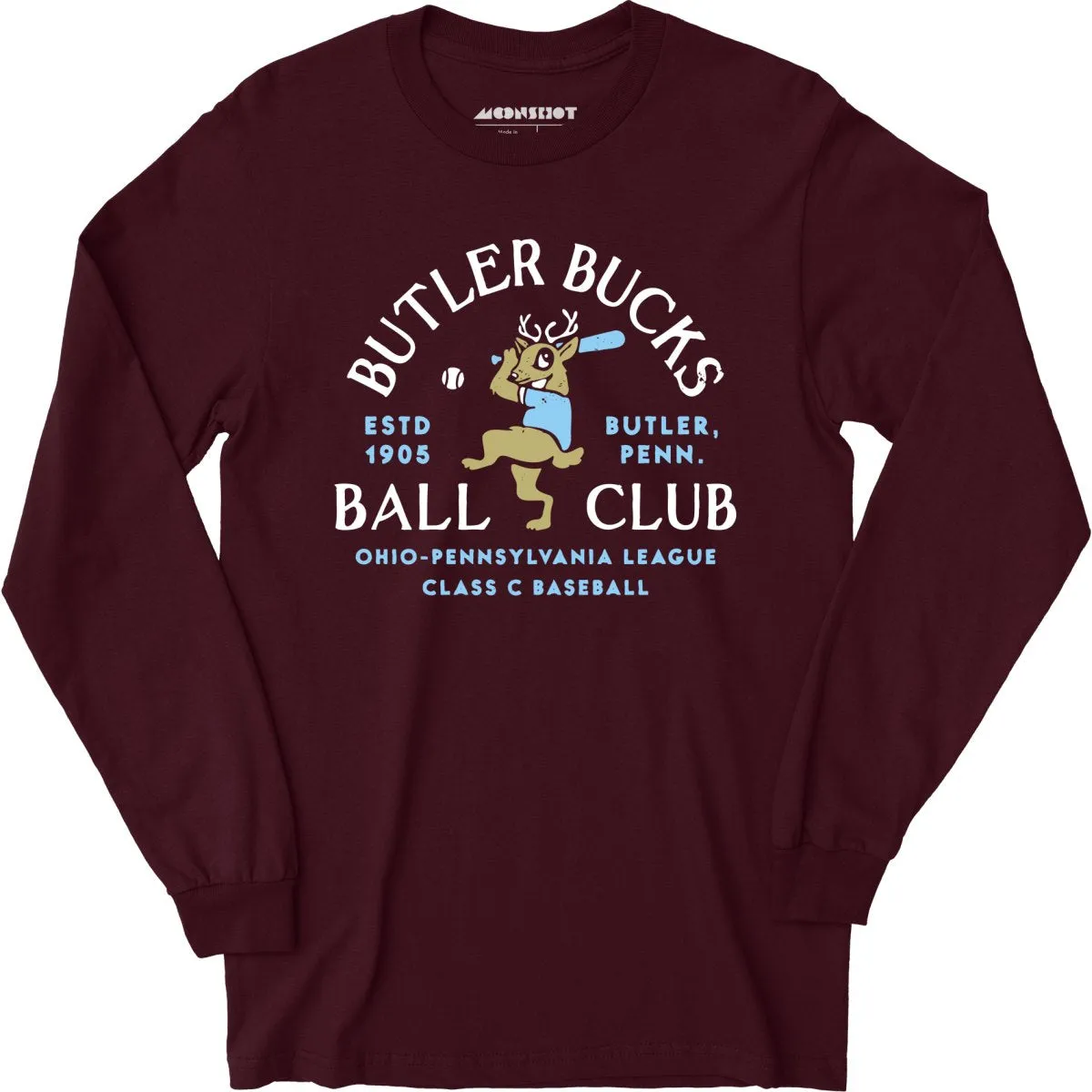 Butler Bucks - Pennsylvania - Vintage Defunct Baseball Teams - Long Sleeve T-Shirt