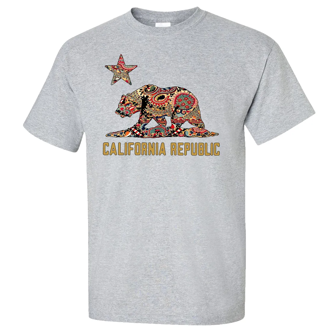 California Republic Paisley Bear Asst Colors T-shirt/tee