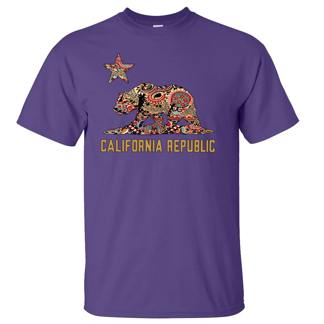 California Republic Paisley Bear Asst Colors T-shirt/tee