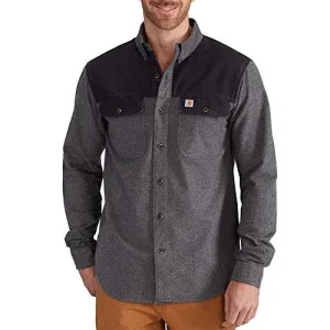 Carhartt 102876 Men's Burleson Heather Long Sleeve Shirt - X-Large - Charcoal Heather