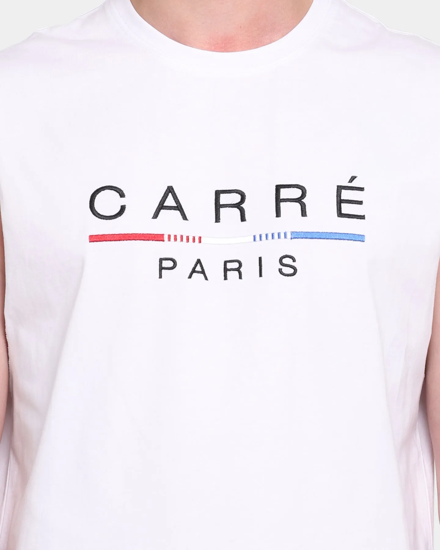 Carré Stripes Classique Muscle T-Shirt White