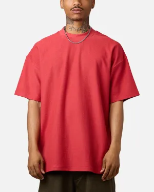 Carre Terry Oversized T-Shirt Red