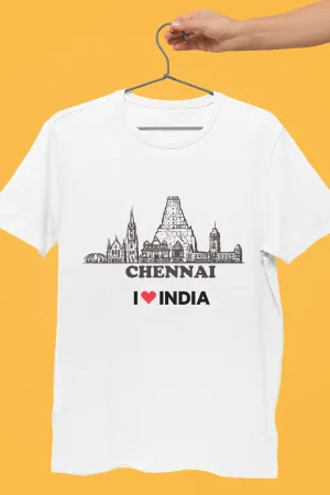 Chennai Temple - Styched in India Graphic T-Shirt White Color