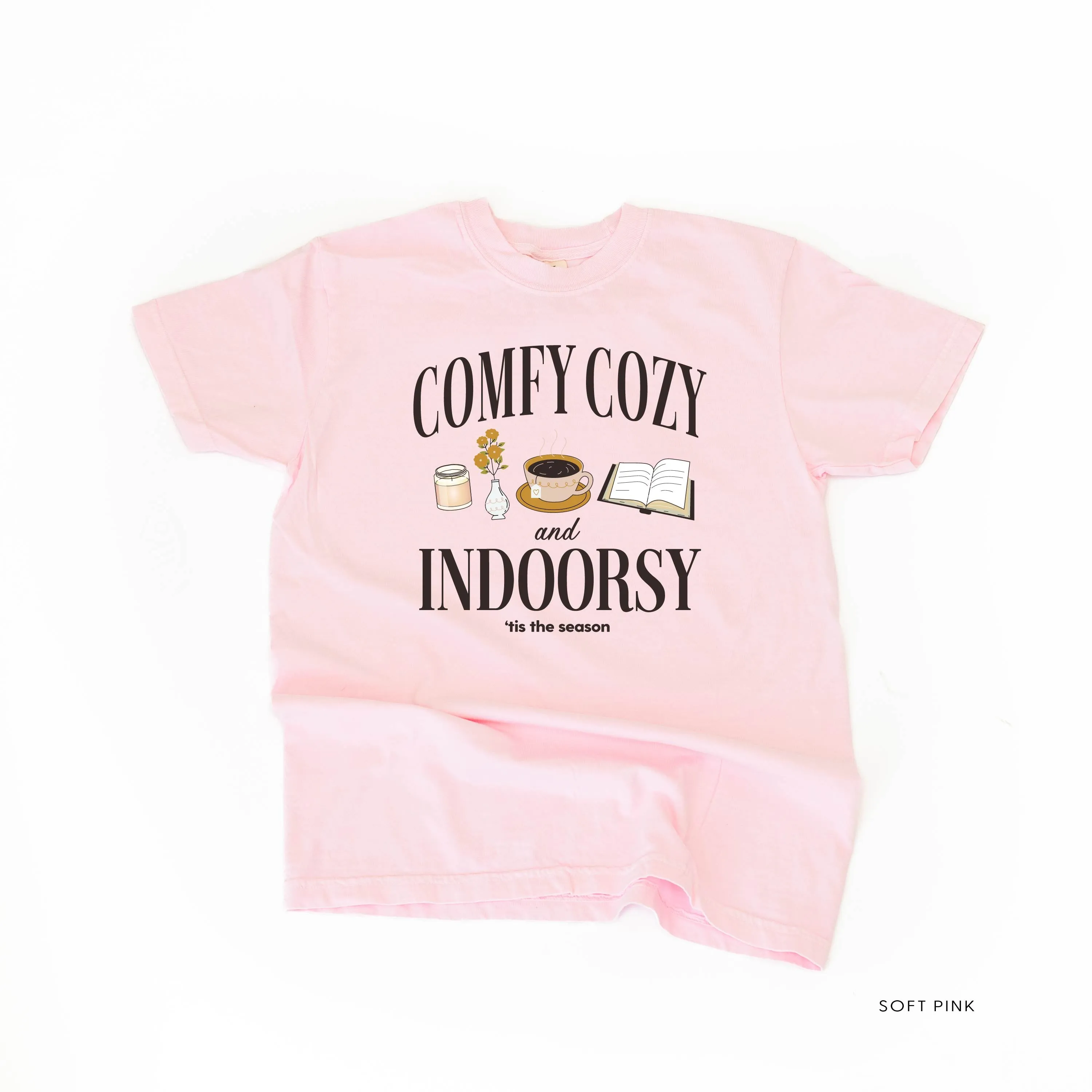 Comfy Cozy and Indoorsy - Short Sleeve Comfort Colors Tee