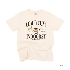 Comfy Cozy and Indoorsy - Short Sleeve Comfort Colors Tee