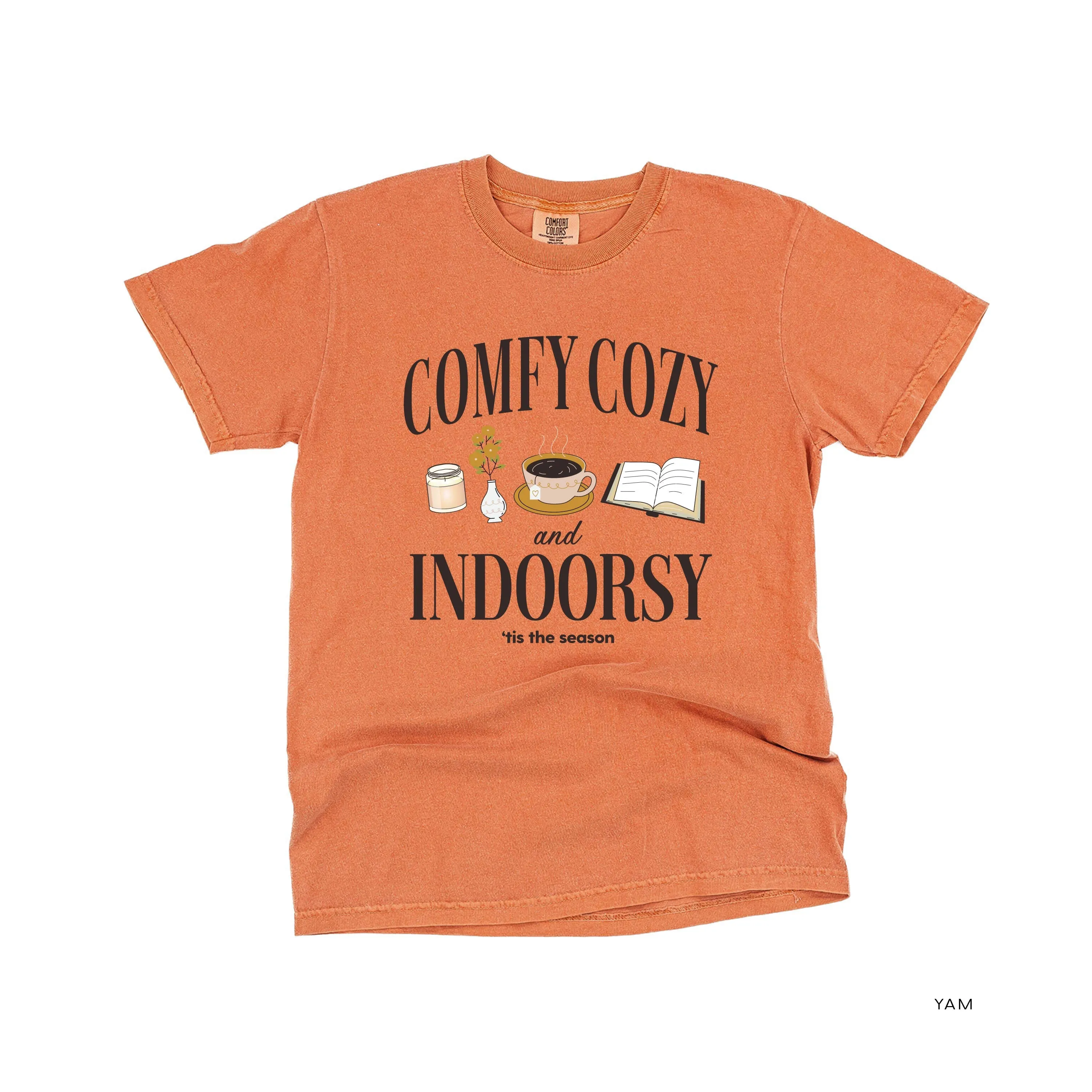 Comfy Cozy and Indoorsy - Short Sleeve Comfort Colors Tee