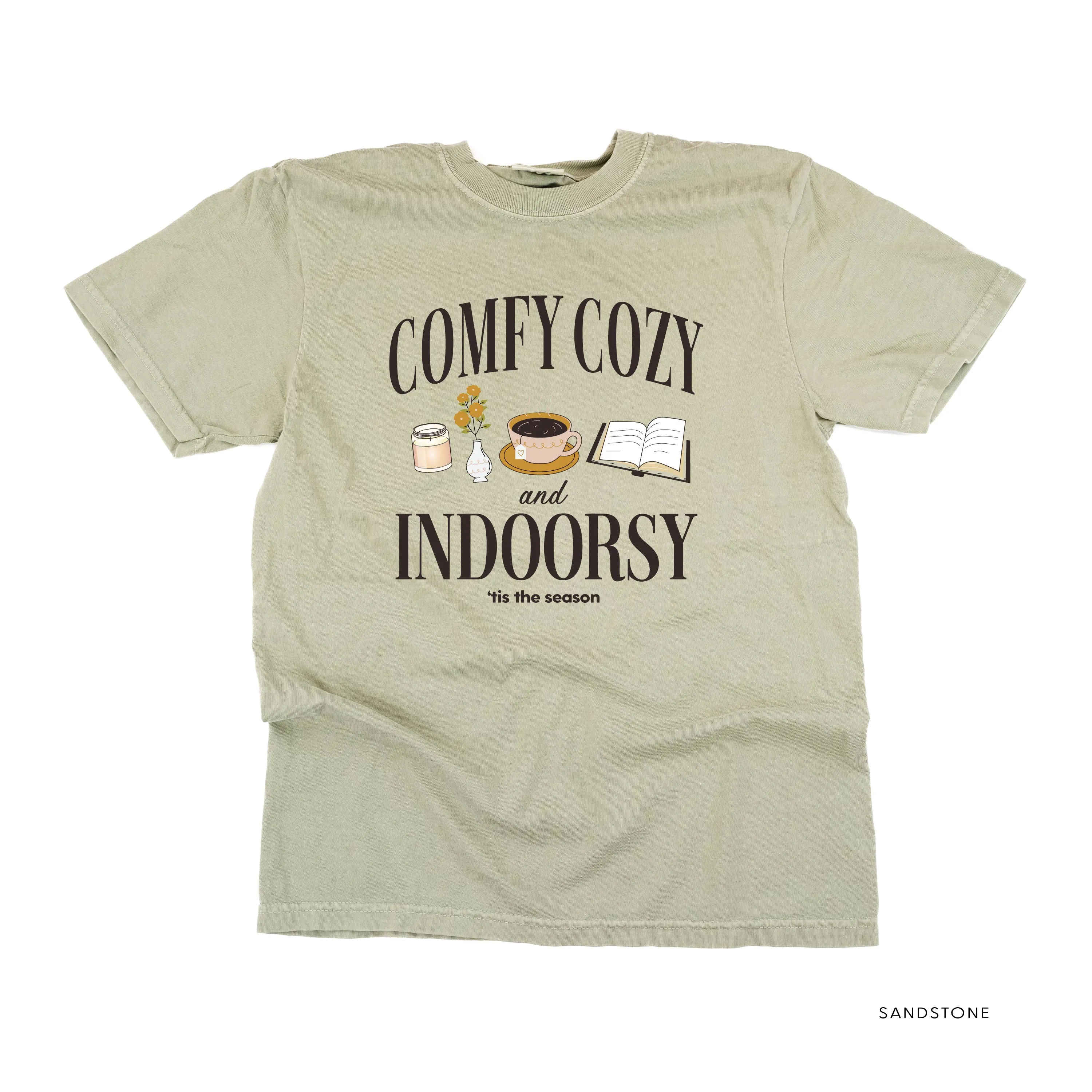 Comfy Cozy and Indoorsy - Short Sleeve Comfort Colors Tee