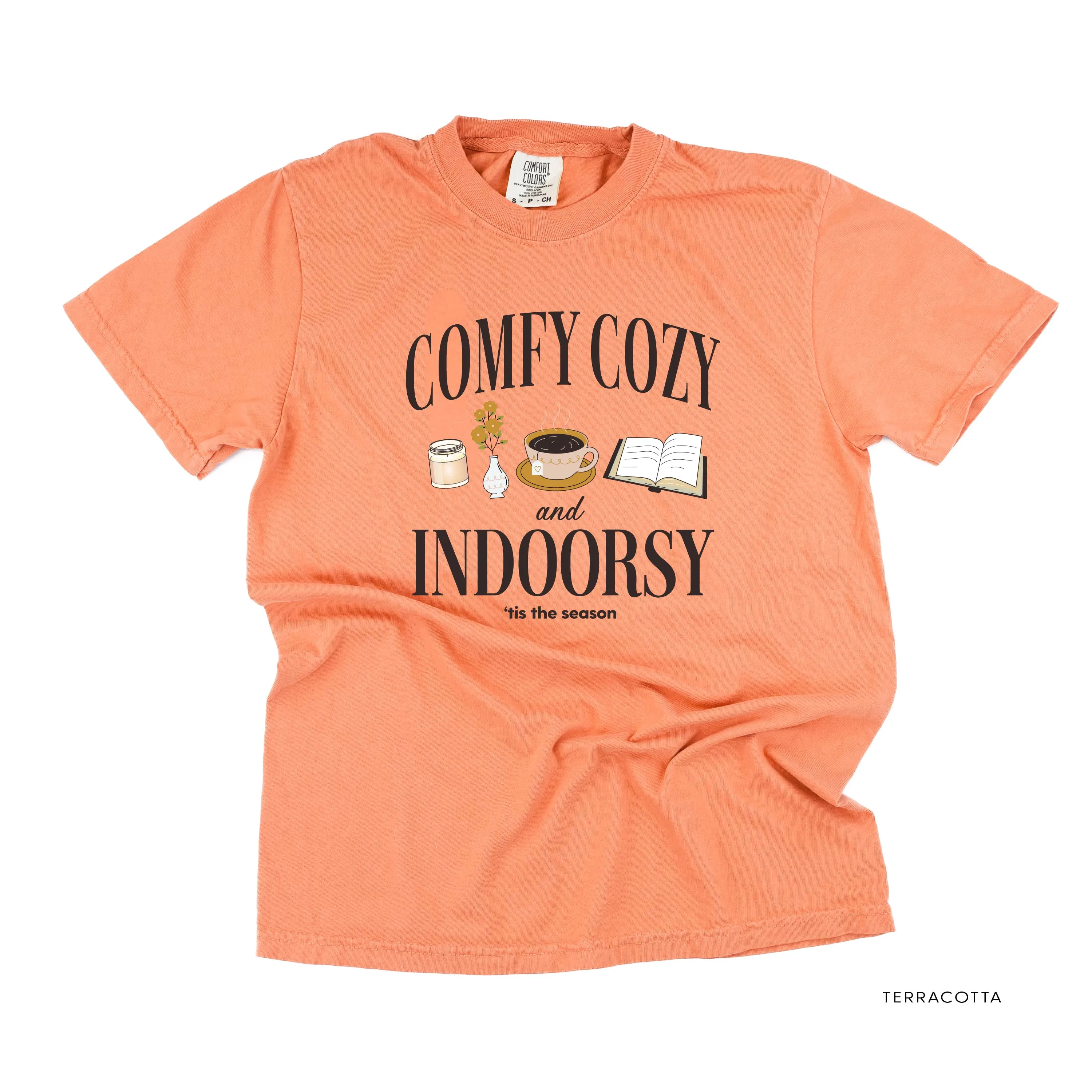 Comfy Cozy and Indoorsy - Short Sleeve Comfort Colors Tee