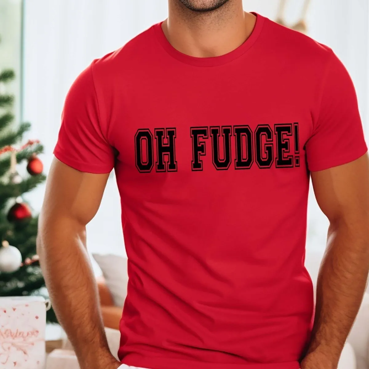 Couple Christmas Shoot Your Eye Out & Oh Fudge Wholesale Bella Graphic Tee - Fast Shipping