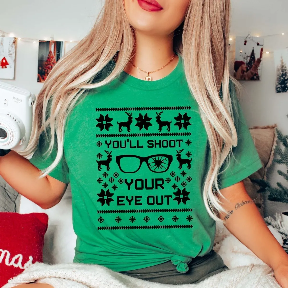 Couple Christmas Shoot Your Eye Out & Oh Fudge Wholesale Bella Graphic Tee - Fast Shipping