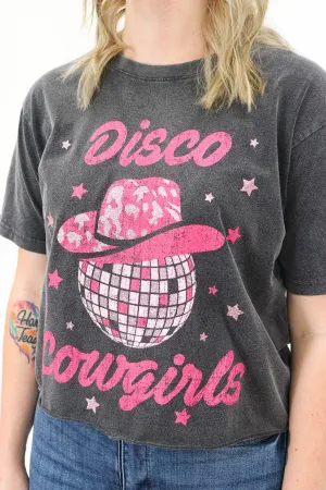 Disco Cowgirls Cropped Graphic Tee