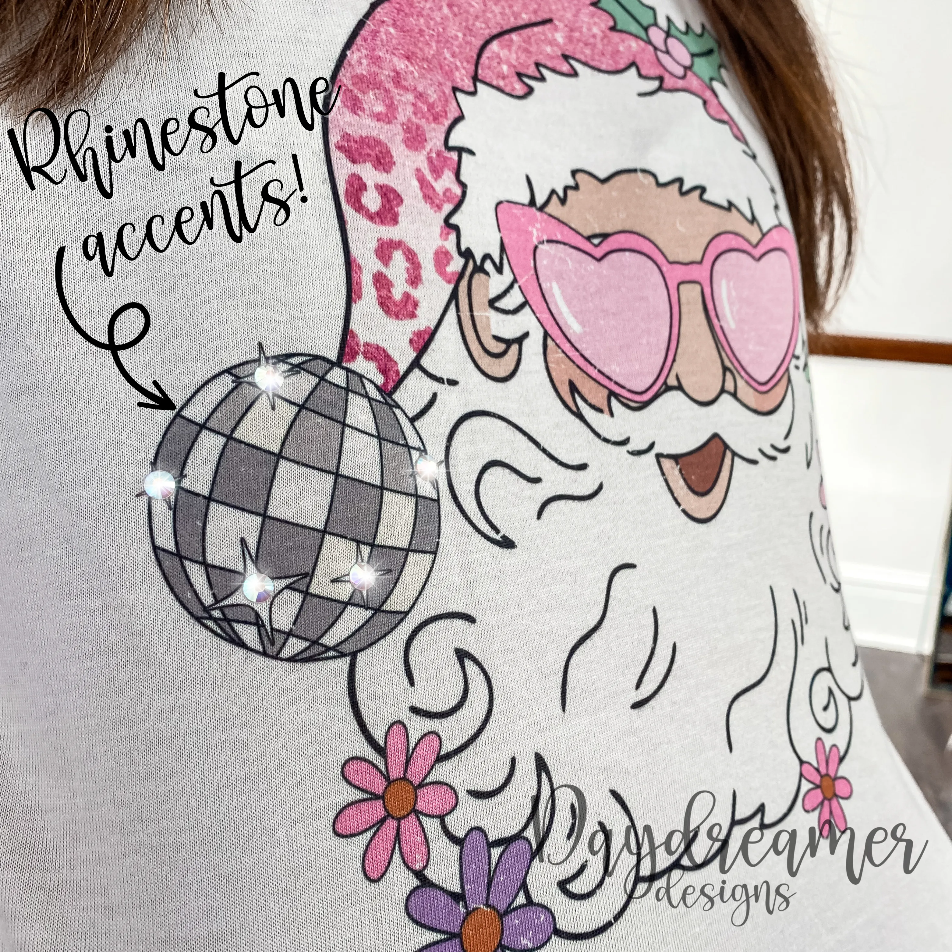 Disco Santa Rhinestone Tee