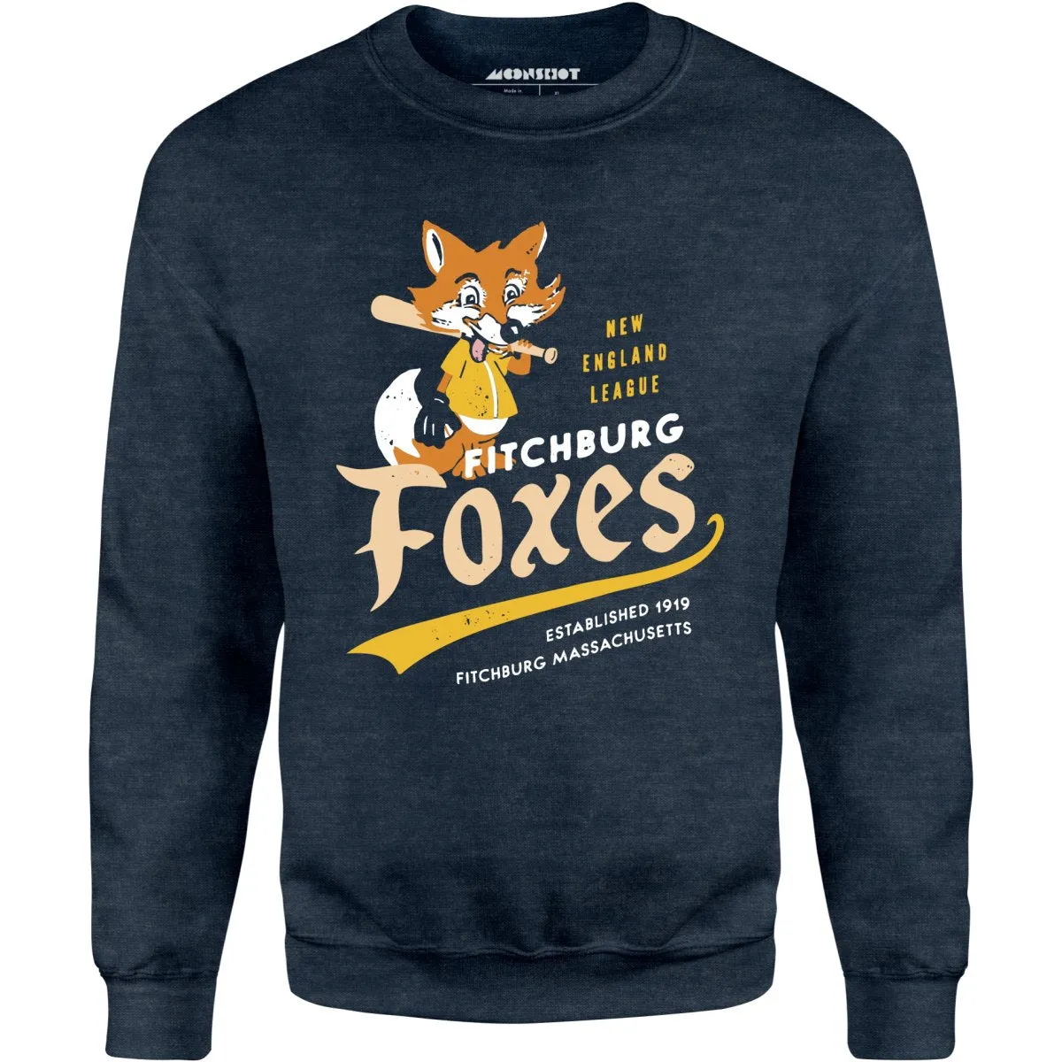 Fitchburg Foxes - Massachusetts - Vintage Defunct Baseball Teams - Unisex Sweatshirt