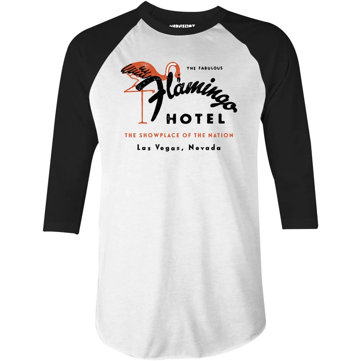 Flamingo Hotel - Vintage Las Vegas - 3/4 Sleeve Raglan T-Shirt