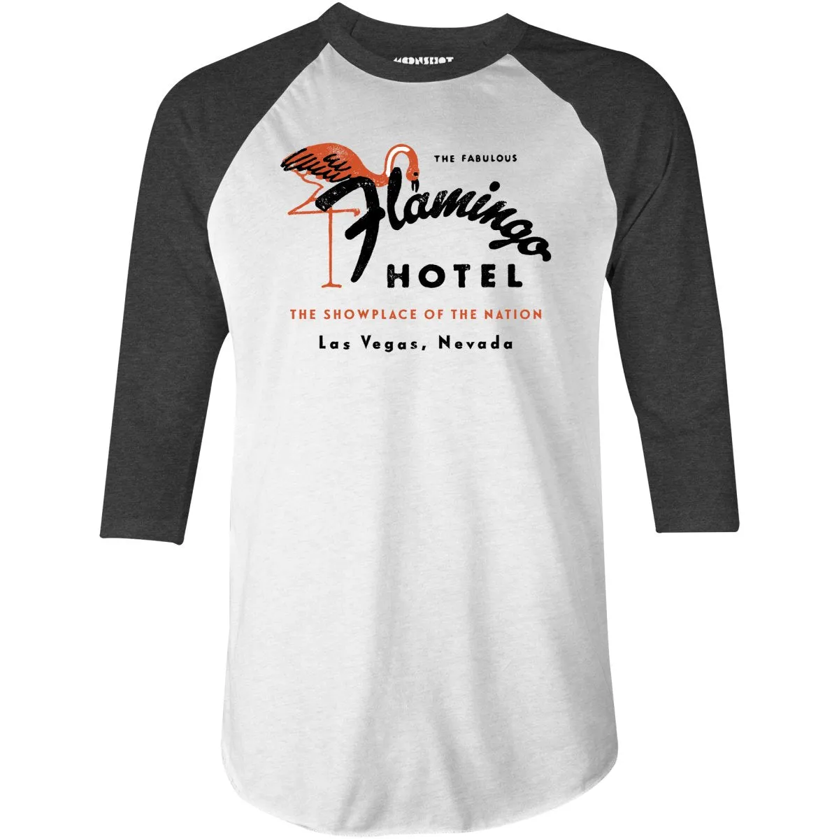 Flamingo Hotel - Vintage Las Vegas - 3/4 Sleeve Raglan T-Shirt