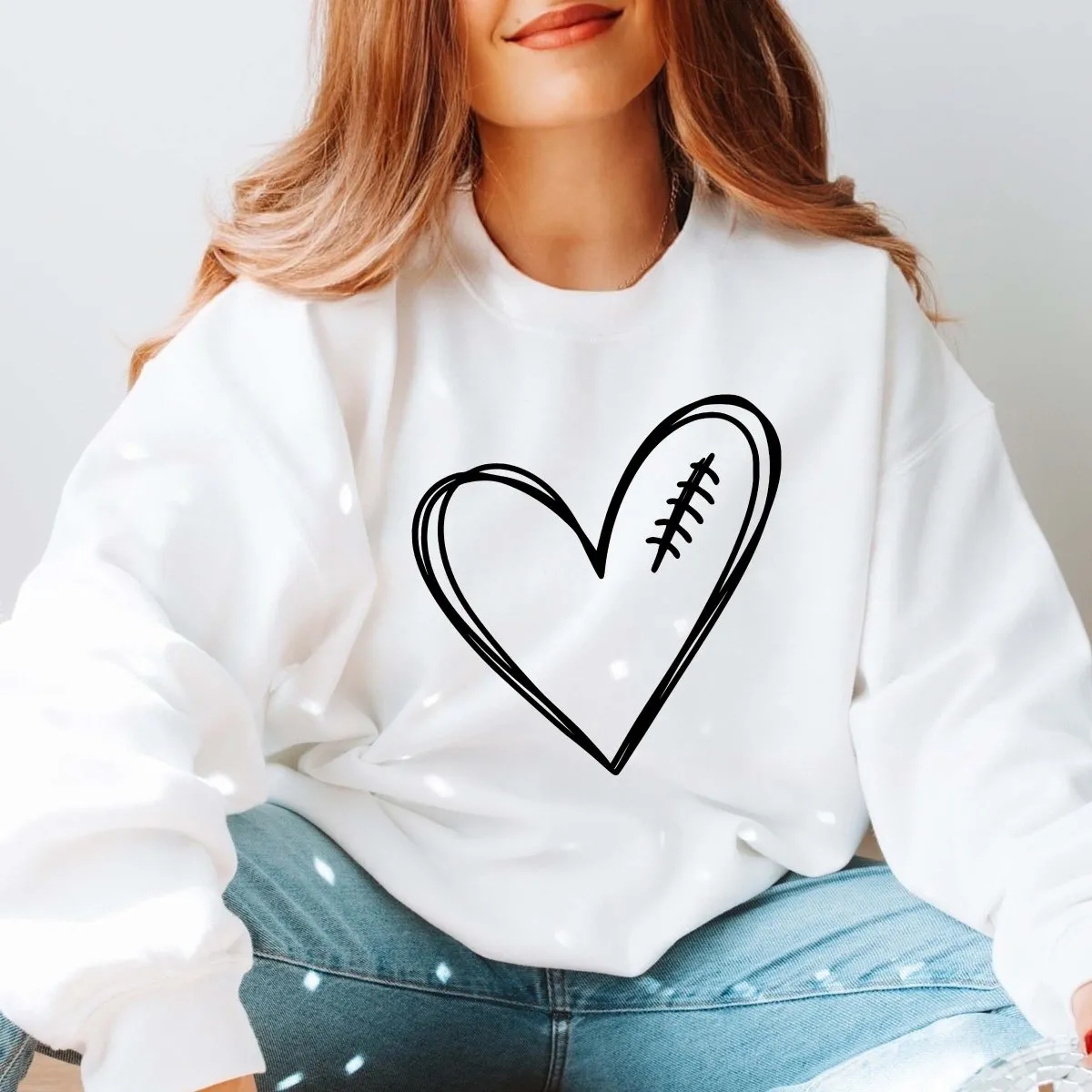 Football Heart Sweatshirt