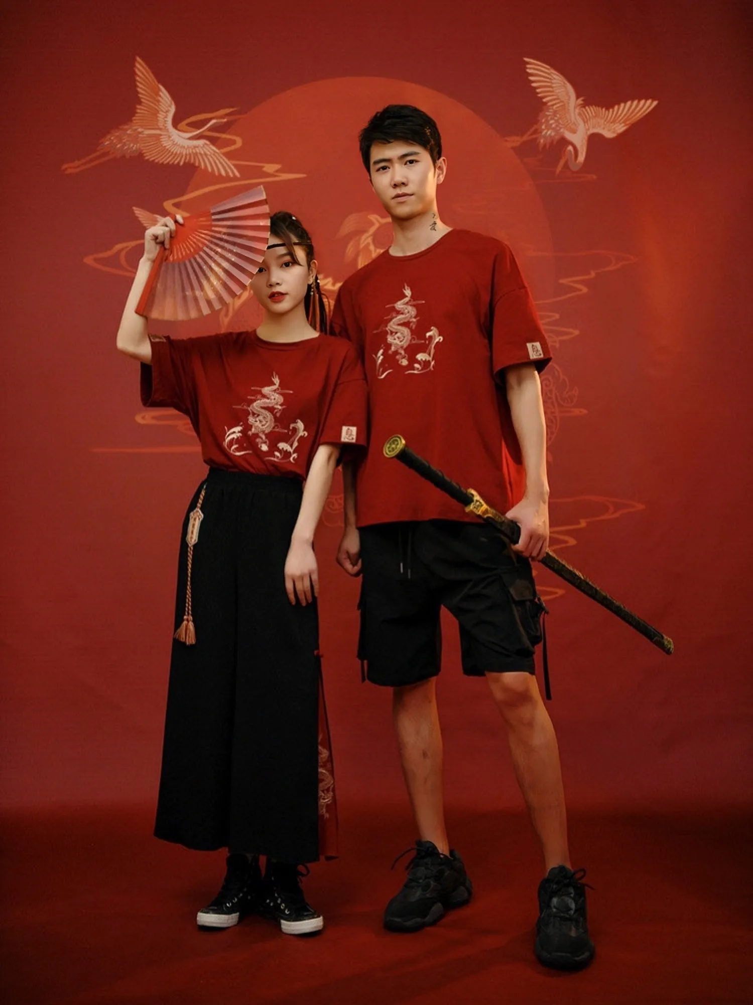 Golden Dragon Chinese Unisex Tees