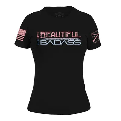 Grunt Style Beautiful Badass Ombre Tshirt (Black)