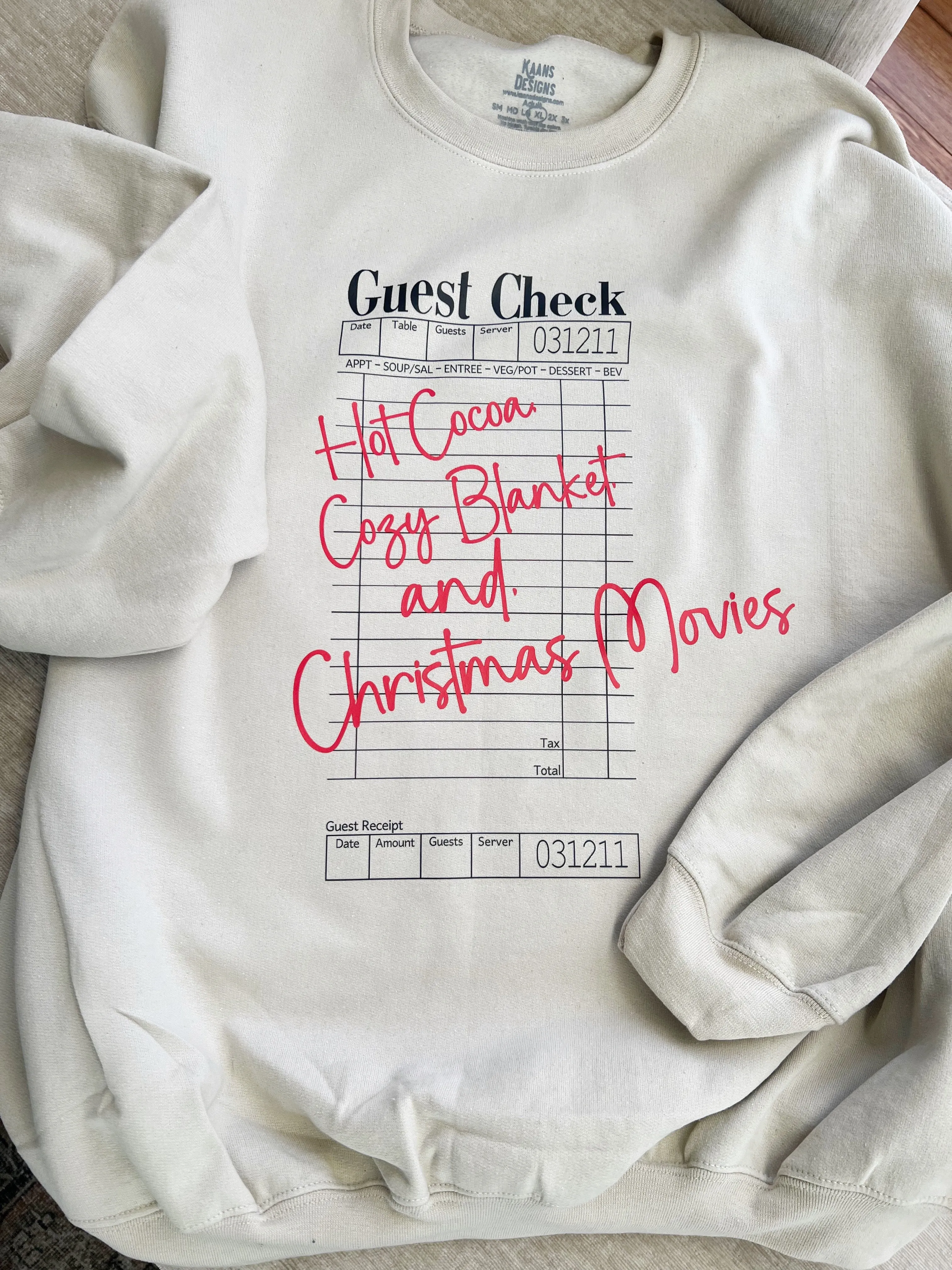 Guest Check Christmas Plans Sweatshirt - Youth and Adult