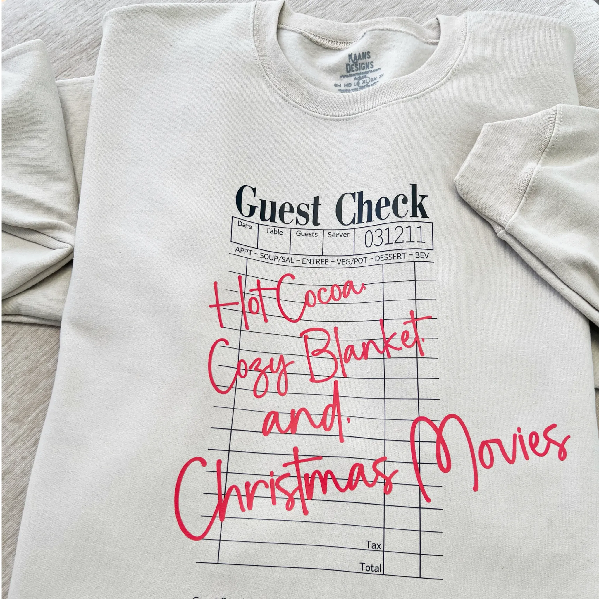 Guest Check Christmas Plans Sweatshirt - Youth and Adult