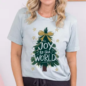 Joy To The World Tree Bella Graphic Tee