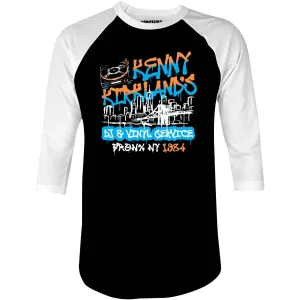 Kenny Kirkland's DJ and Vinyl Service - 3/4 Sleeve Raglan T-Shirt