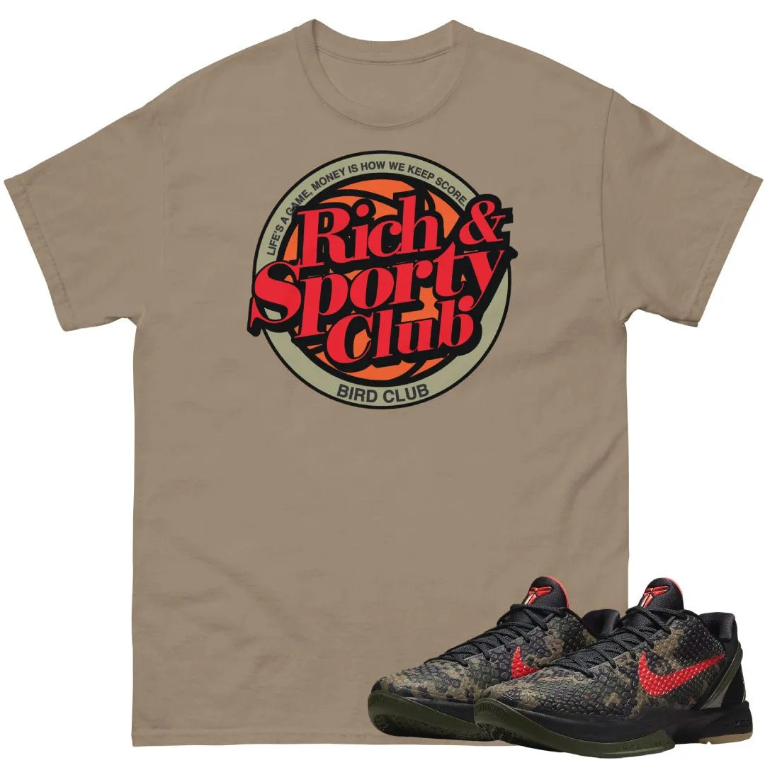 Kobe 6 Italian Camo Clutch Rich Sporty Shirt