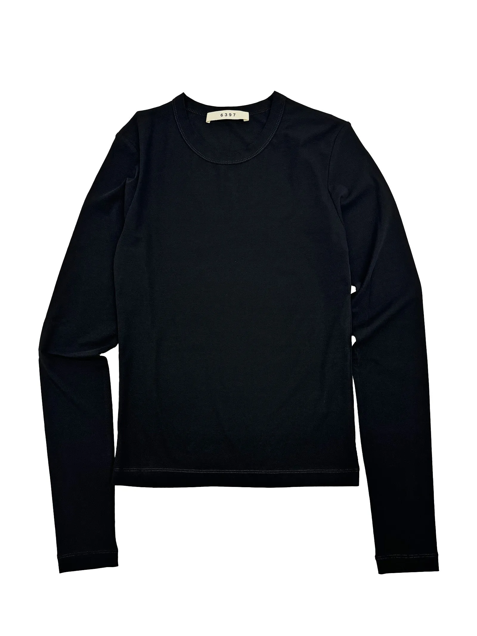 L/S Shrunken Tee in Black