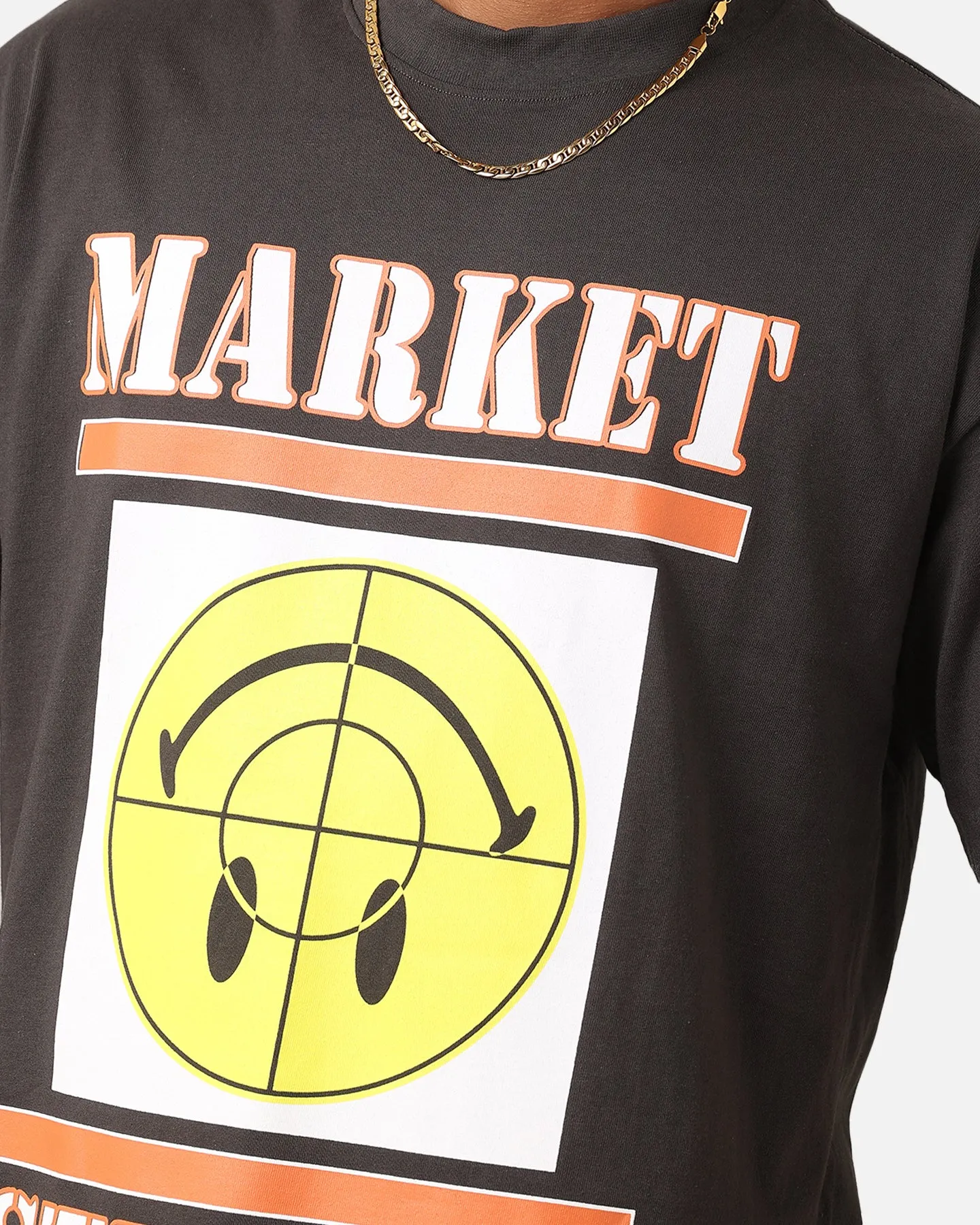 Market X Smiley Focus T-Shirt Washed Black