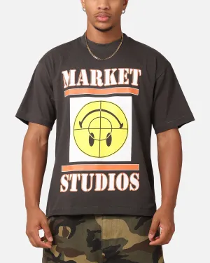 Market X Smiley Focus T-Shirt Washed Black