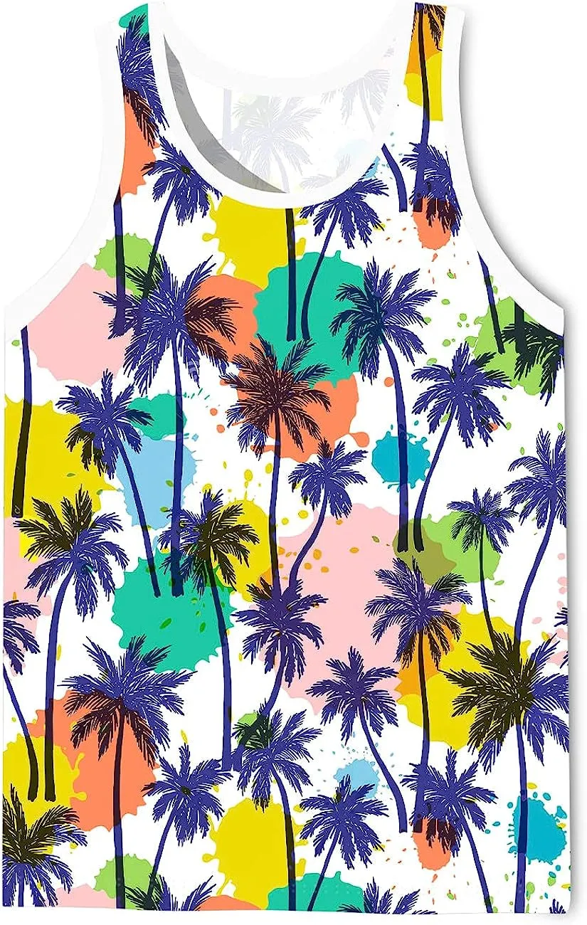 Men's 3D Tank Tops Summer Casual Novelty Sleeveless Shirt Unisex Colorful Graphics Top Tees Shirt