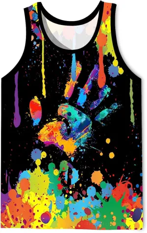 Men's 3D Tank Tops Summer Casual Novelty Sleeveless Shirt Unisex Colorful Graphics Top Tees Shirt