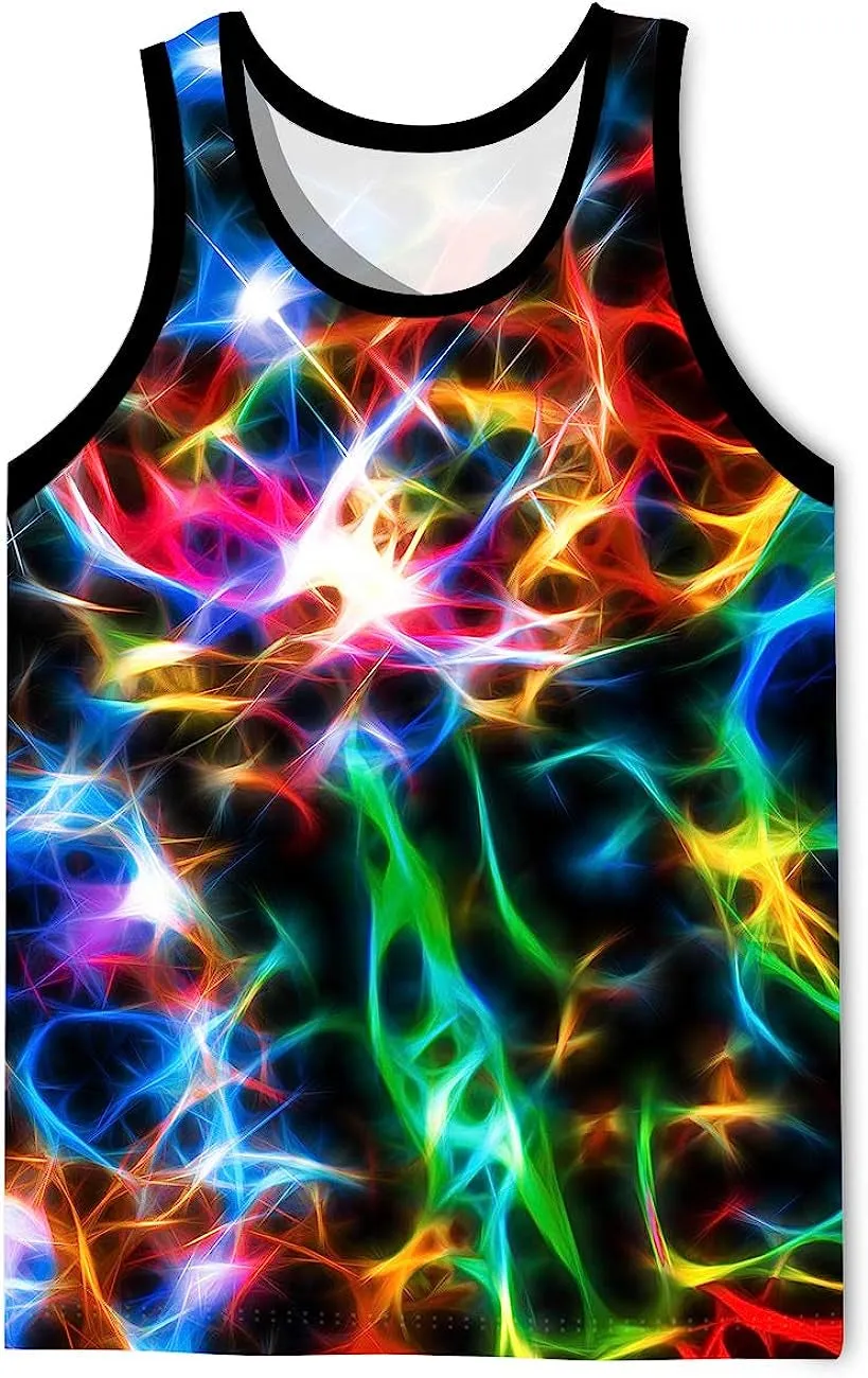 Men's 3D Tank Tops Summer Casual Novelty Sleeveless Shirt Unisex Colorful Graphics Top Tees Shirt