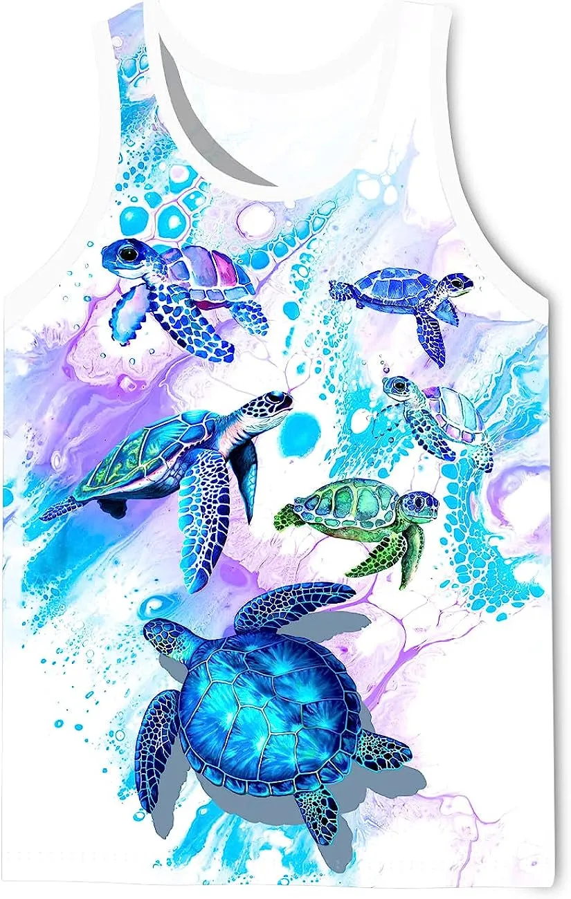 Men's 3D Tank Tops Summer Casual Novelty Sleeveless Shirt Unisex Colorful Graphics Top Tees Shirt