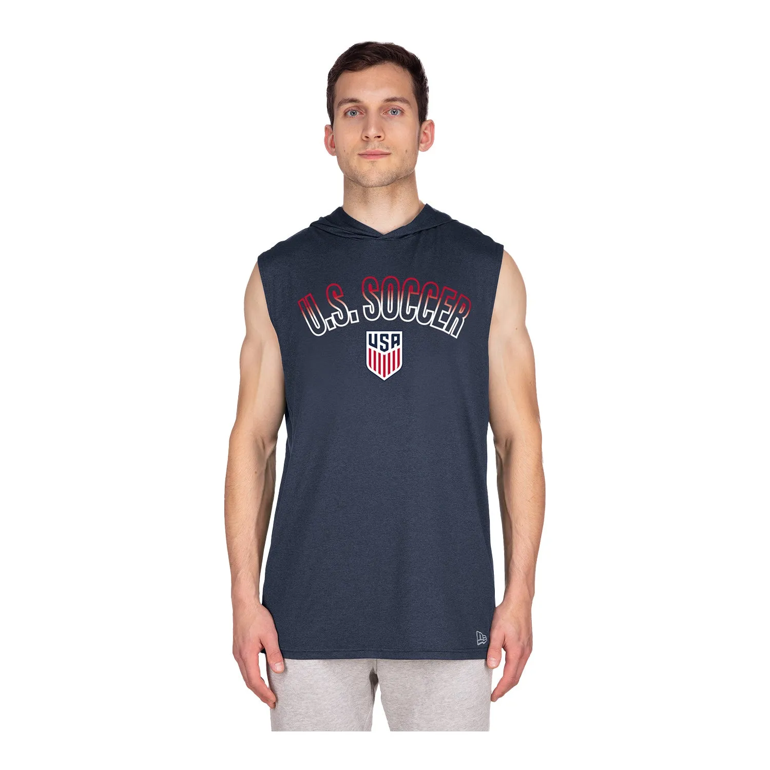 Men's New Era USMNT Navy Sleeveless Hoodie